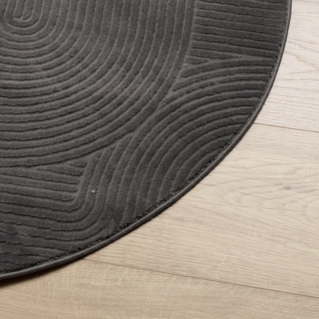Kilimas IZA, antracito, 120cm, trumpi šereliai