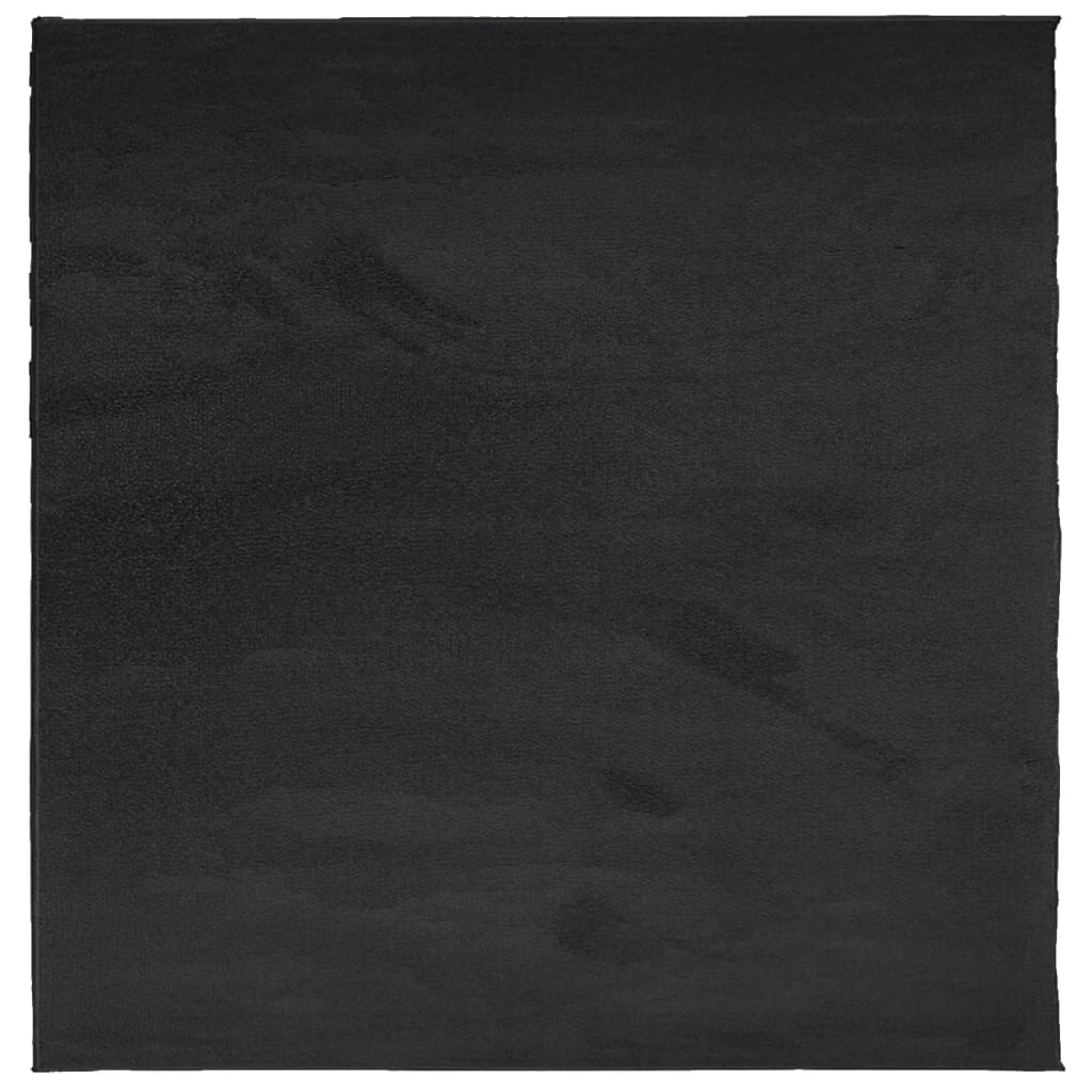 Kilimas OVIEDO, juodos spalvos, 240x240cm, trumpi šereliai