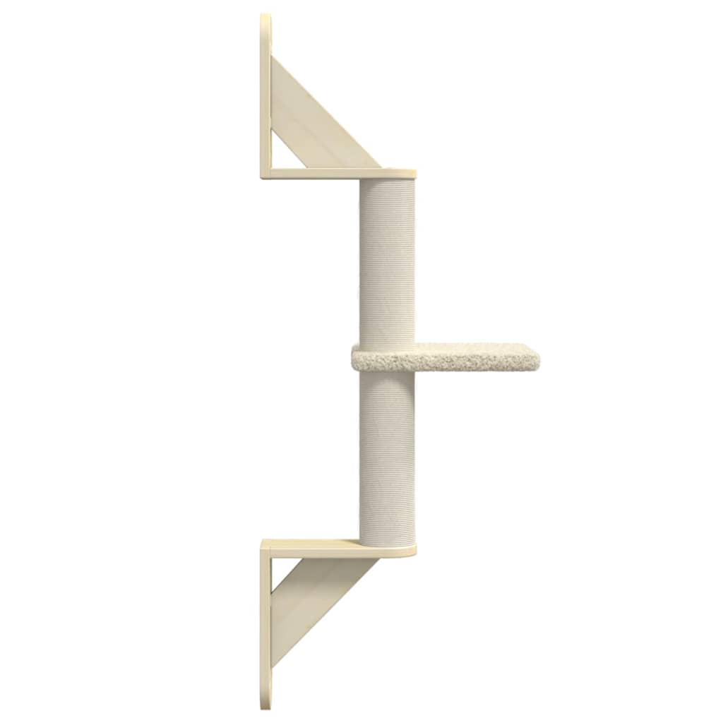 Draskyklė katėms su draskymo stovu, kreminė, 85,5cm