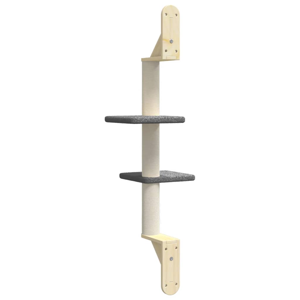 Draskyklė katėms su draskymo stovu, tamsiai pilka, 108cm