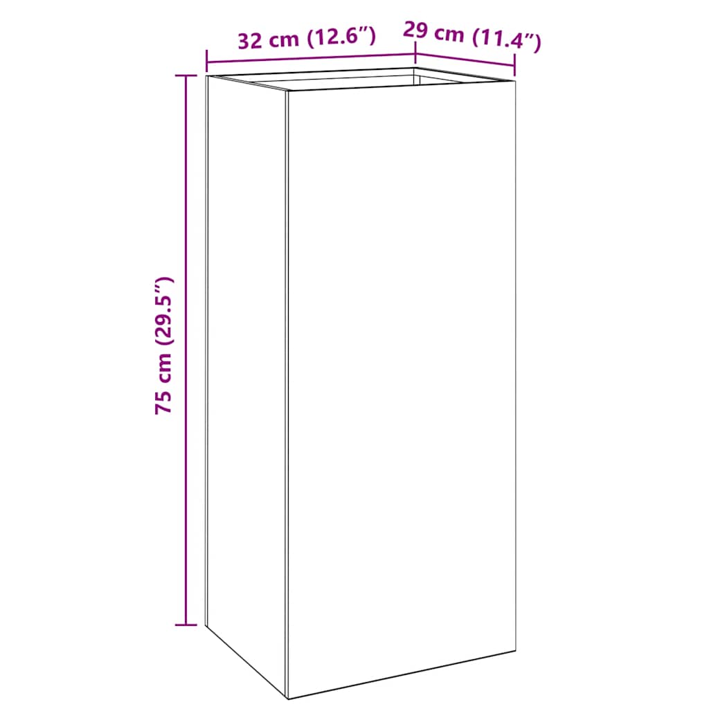 Lovelis, sidabrinis, 32x29x75cm, galvanizuotas plienas