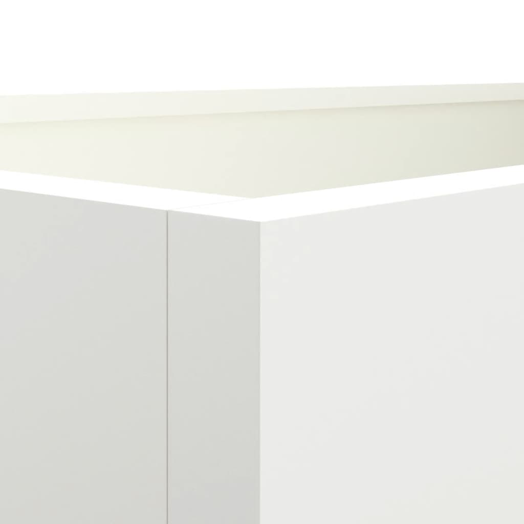 Lovelis, baltos spalvos, 62x30x29cm, plienas