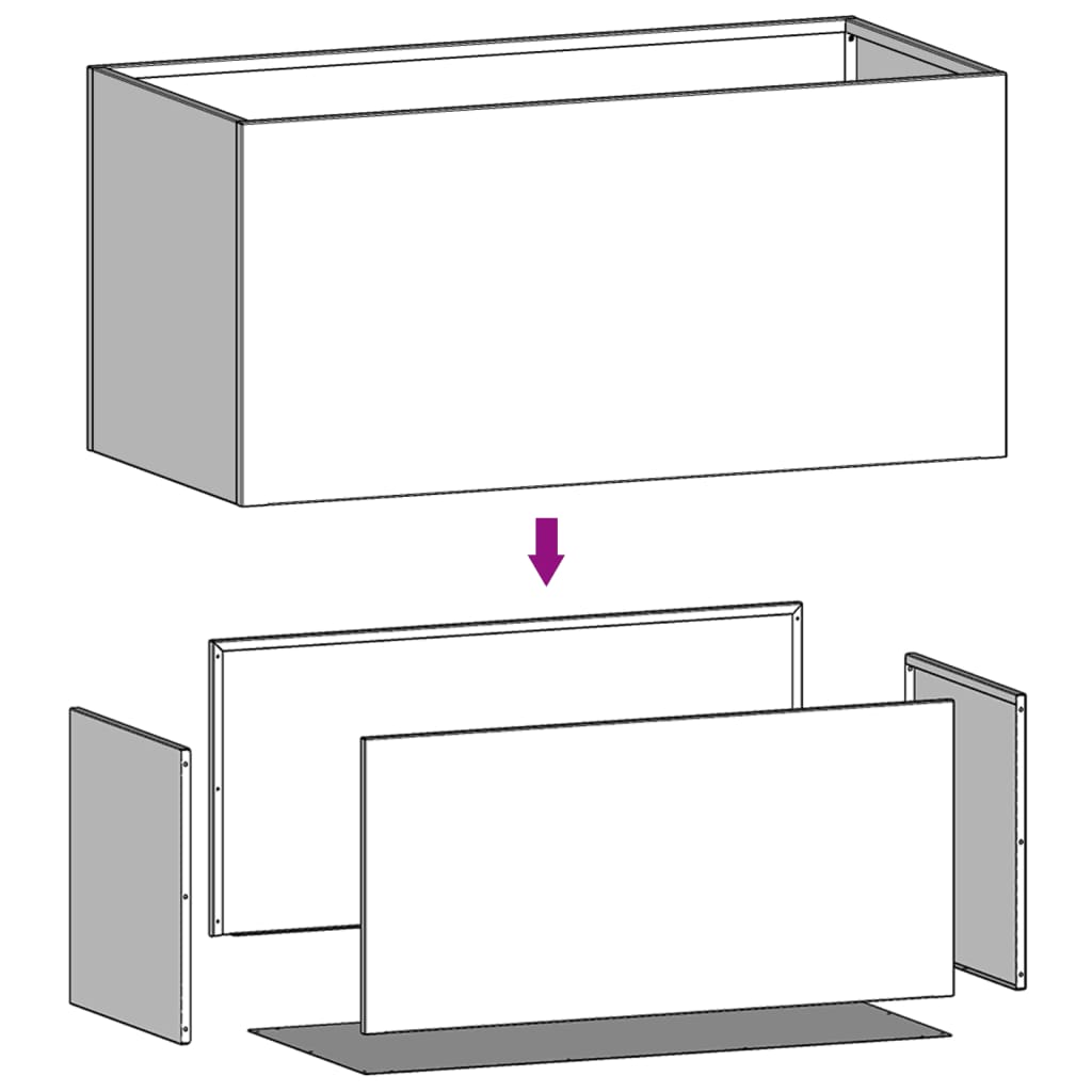 Lovelis, baltos spalvos, 62x40x39cm, plienas