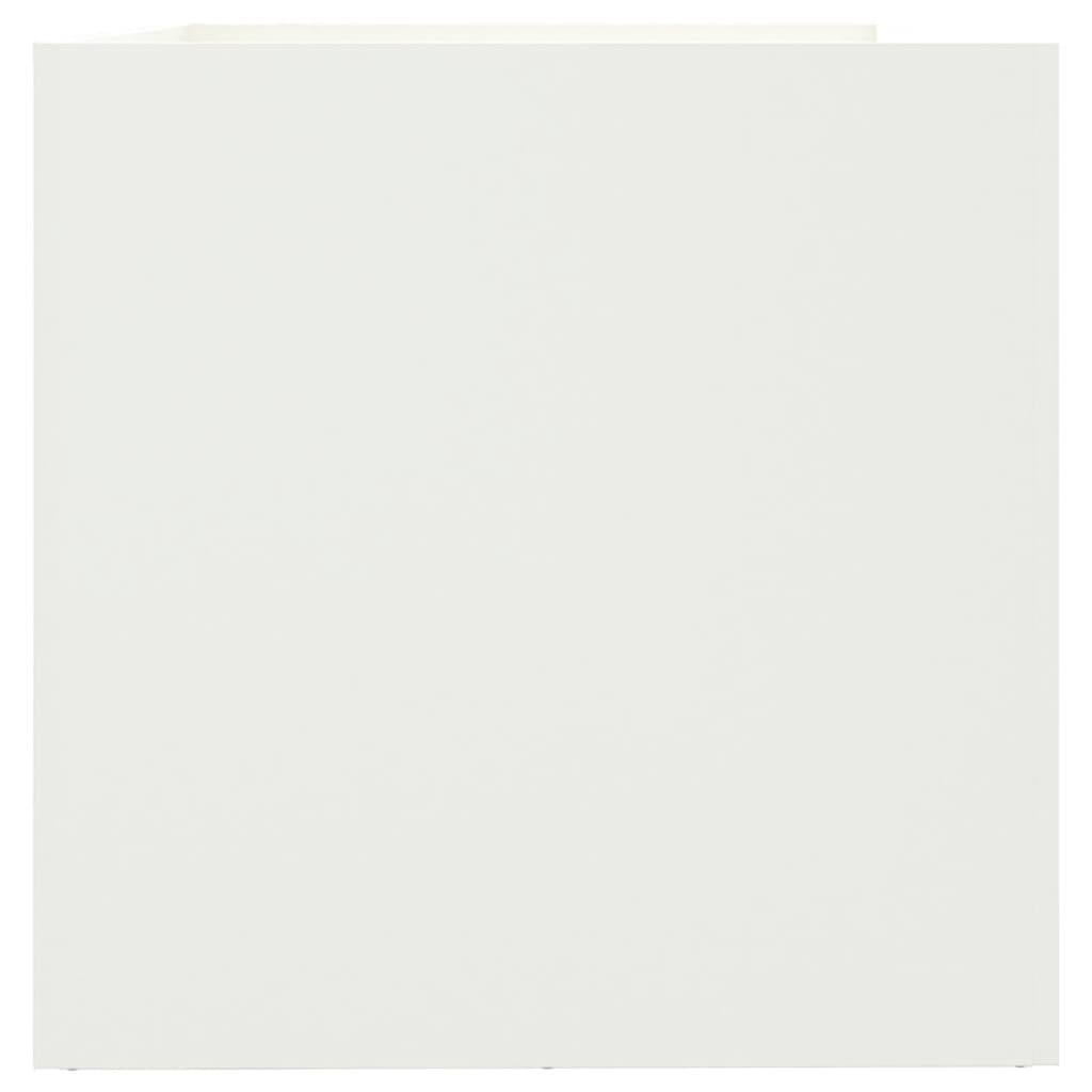 Lovelis, baltos spalvos, 62x47x46cm, plienas