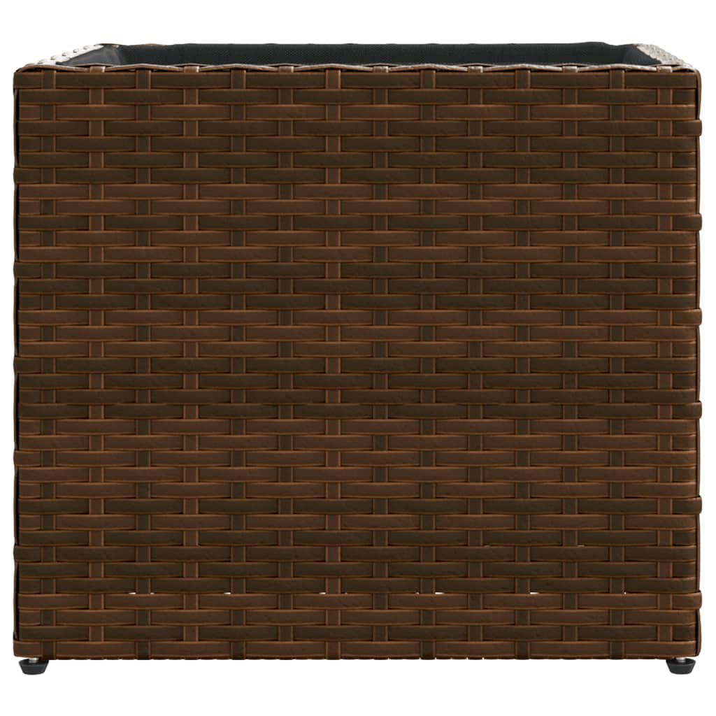 Sodo vazonai, 2 vnt., rudi, 36x30x32cm, poliratanas