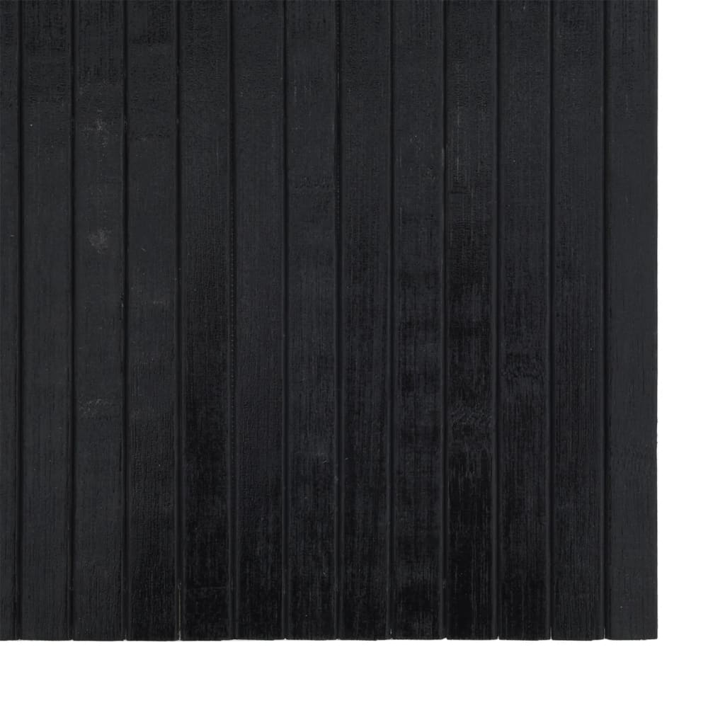Kilimas, stačiakampis, juodas, 70x200 cm, bambukas