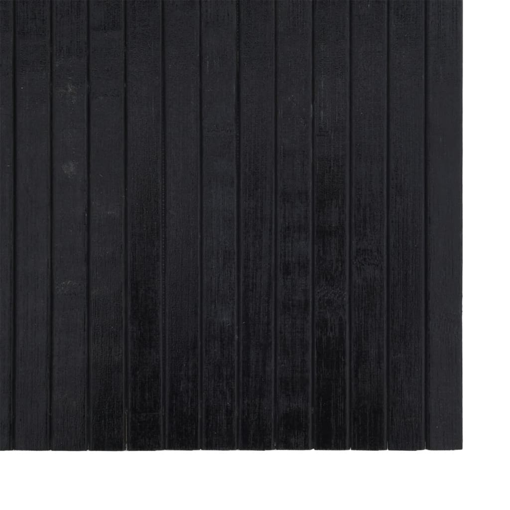 Kilimas, juodos spalvos, 70x300cm, bambukas, stačiakampis