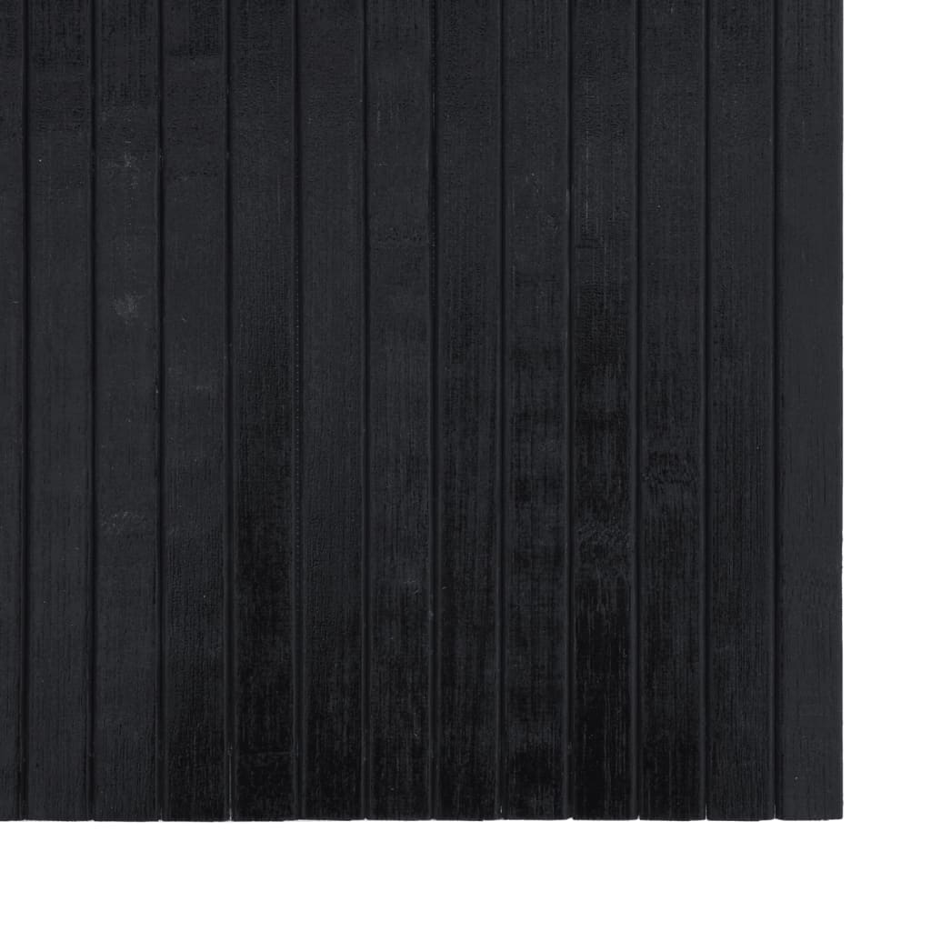 Kilimas, juodos spalvos, 100x200cm, bambukas, stačiakampis