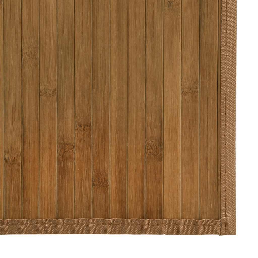 Kilimas, rudos spalvos, 100x200cm, bambukas, stačiakampis