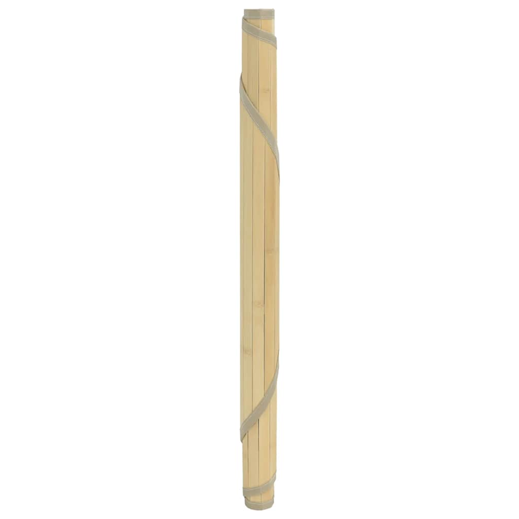 Kilimas, apvalus, šviesus, natūralus, 60 cm, bambukas
