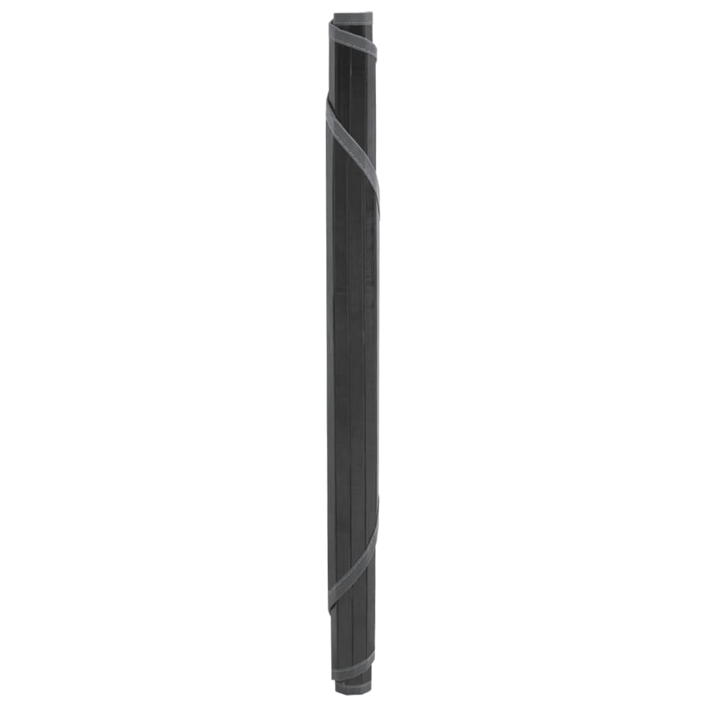 Kilimas, apvalus, pilkas, 60 cm, bambukas