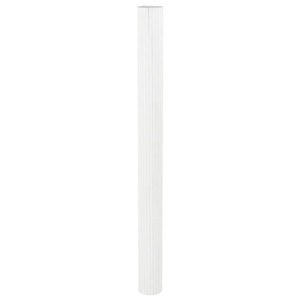 Kambario pertvara, baltos spalvos, plotis 600 cm, aukštis 165 cm, bambukas