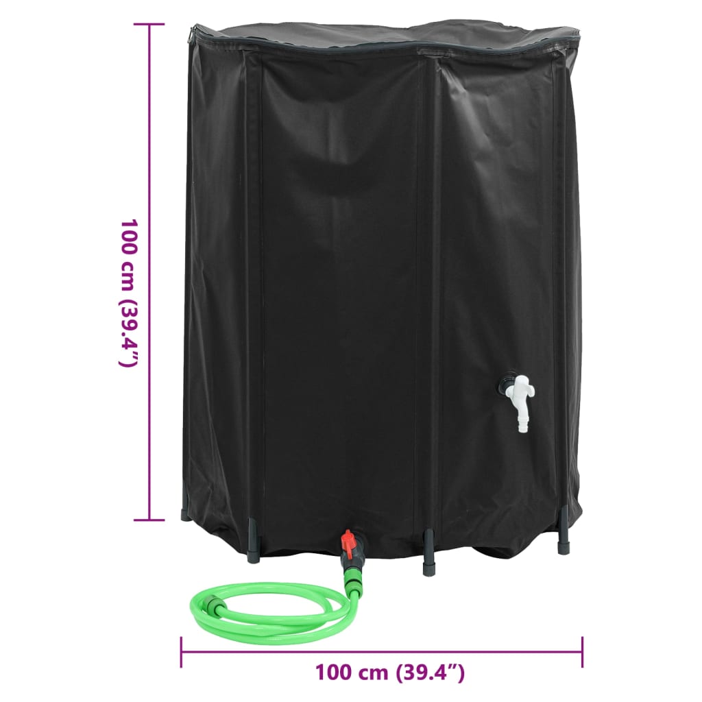Vandens talpa su čiaupu, sulankstoma, 750l, PVC