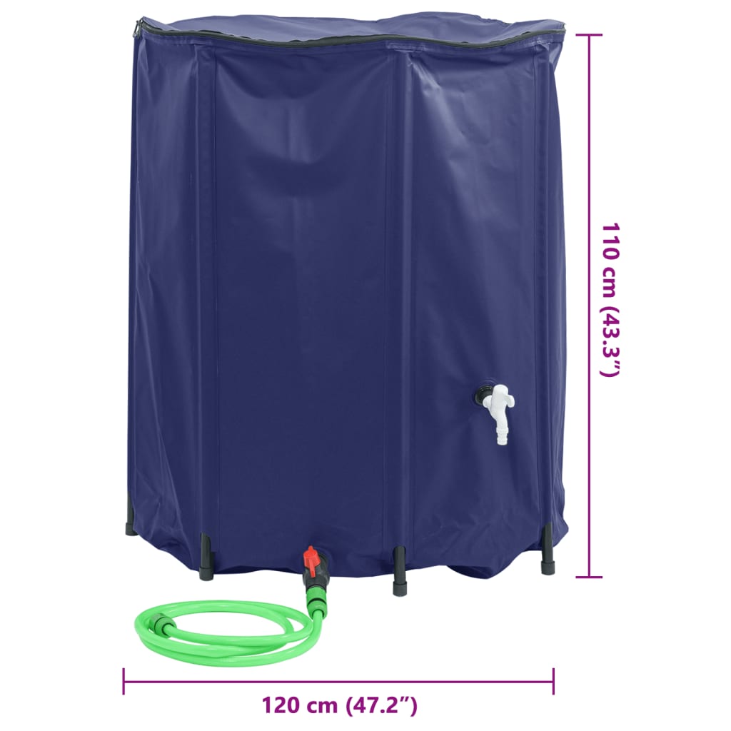 Vandens talpa su čiaupu, sulankstoma, 1250l, PVC