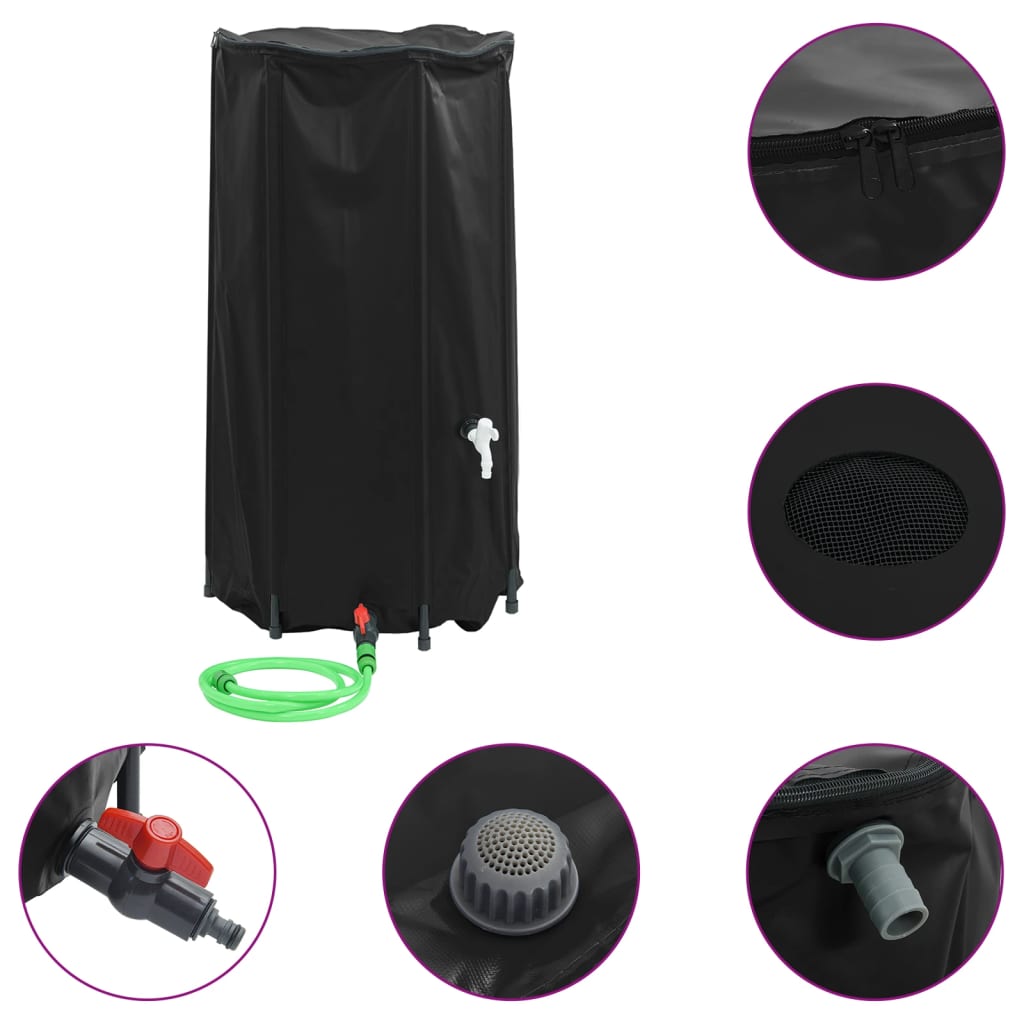 Vandens talpa su čiaupu, sulankstoma, 100l, PVC