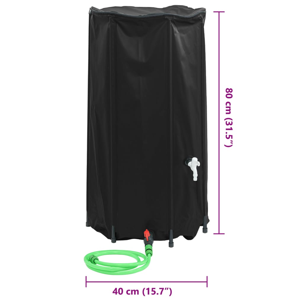 Vandens talpa su čiaupu, sulankstoma, 100l, PVC