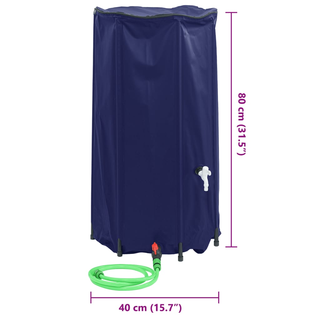 Vandens talpa su čiaupu, sulankstoma, 100l, PVC