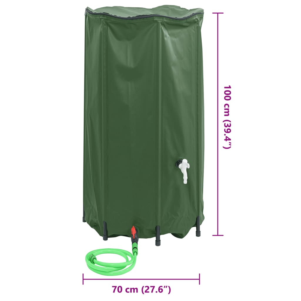 Vandens talpa su čiaupu, sulankstoma, 380l, PVC