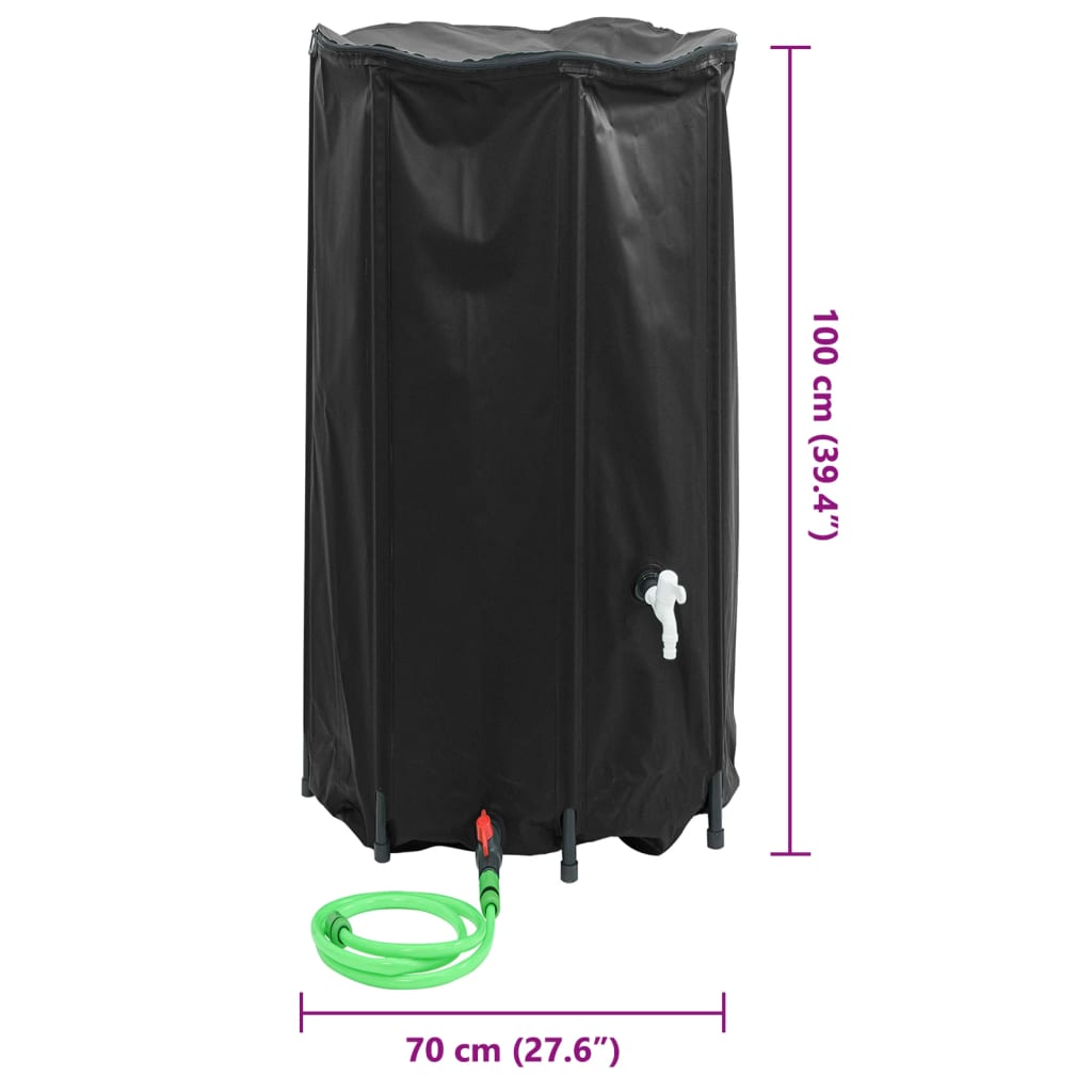 Vandens talpa su čiaupu, sulankstoma, 380l, PVC