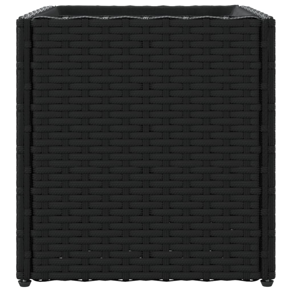 Sodo lovelis, juodos spalvos, 36x30x32cm, poliratanas