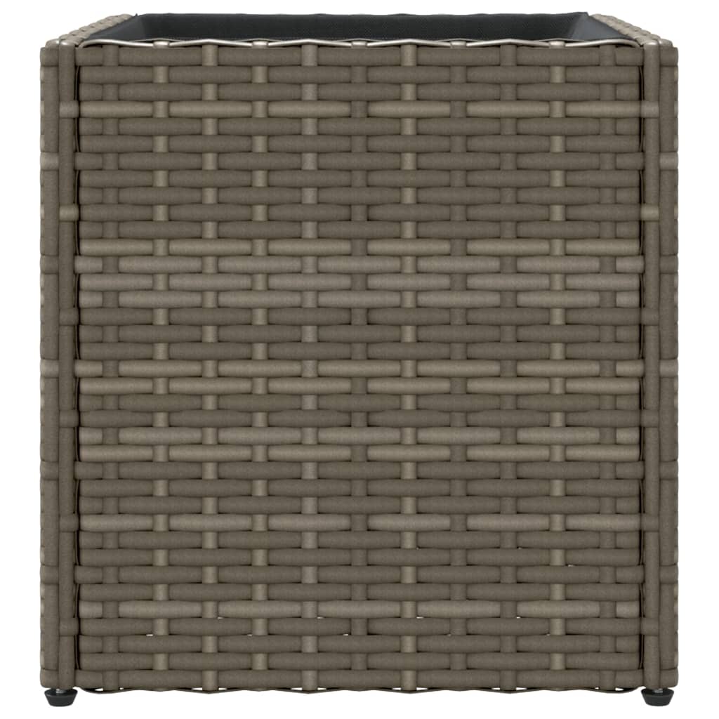 Sodo lovelis, pilkos spalvos, 36x30x32cm, poliratanas