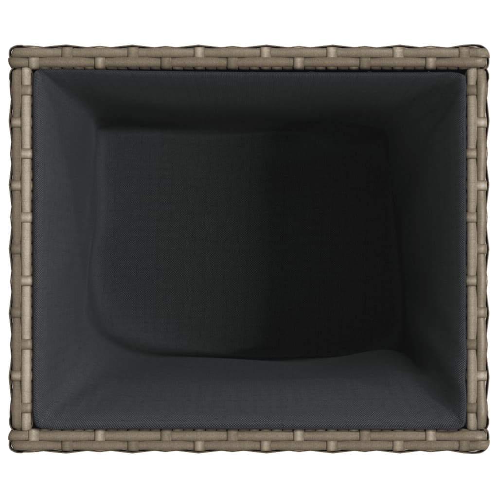 Sodo lovelis, pilkos spalvos, 36x30x32cm, poliratanas