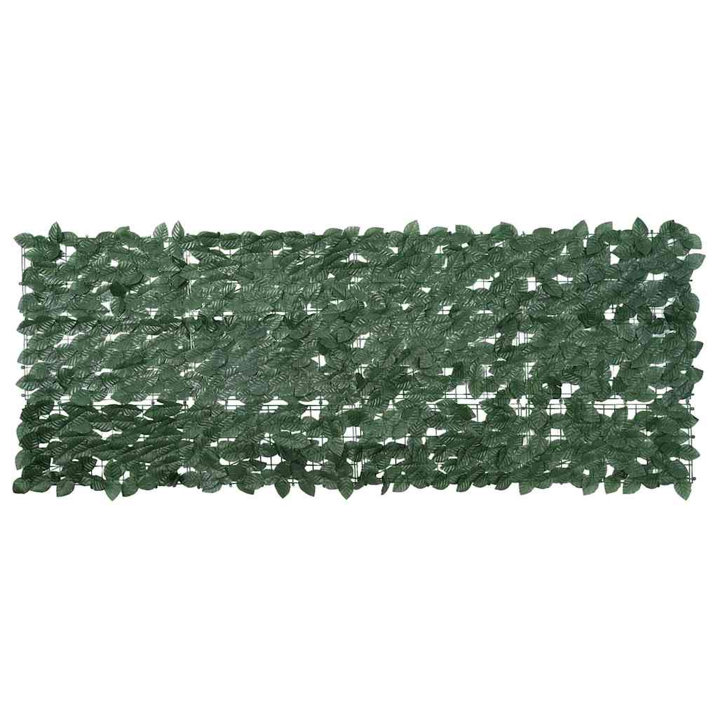 Balkono pertvara, 200x75cm, su tamsiai žaliais lapais