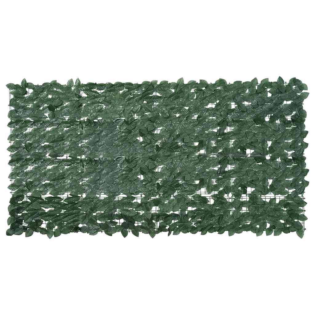 Balkono pertvara su tamsiai žaliais lapais, 200x100cm