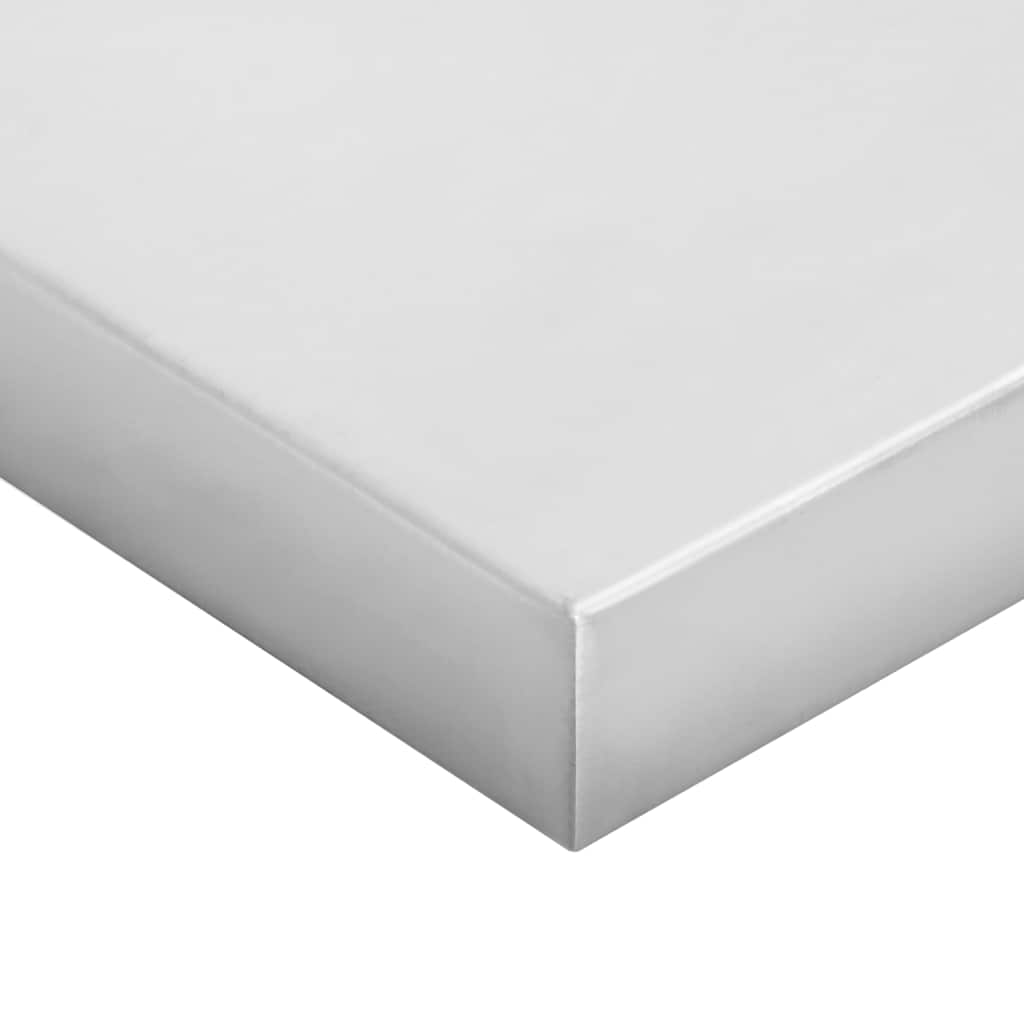 Sieninės lentynos, 2vnt., sidabrinės, 50x23,5cm, plienas
