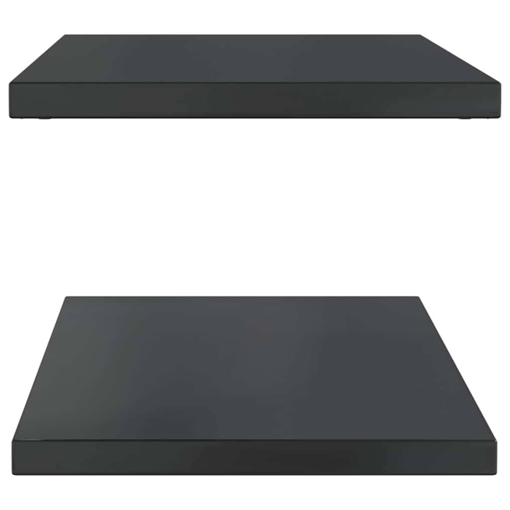 Sieninės lentynos, 2vnt., juodos, 100x40cm, plienas
