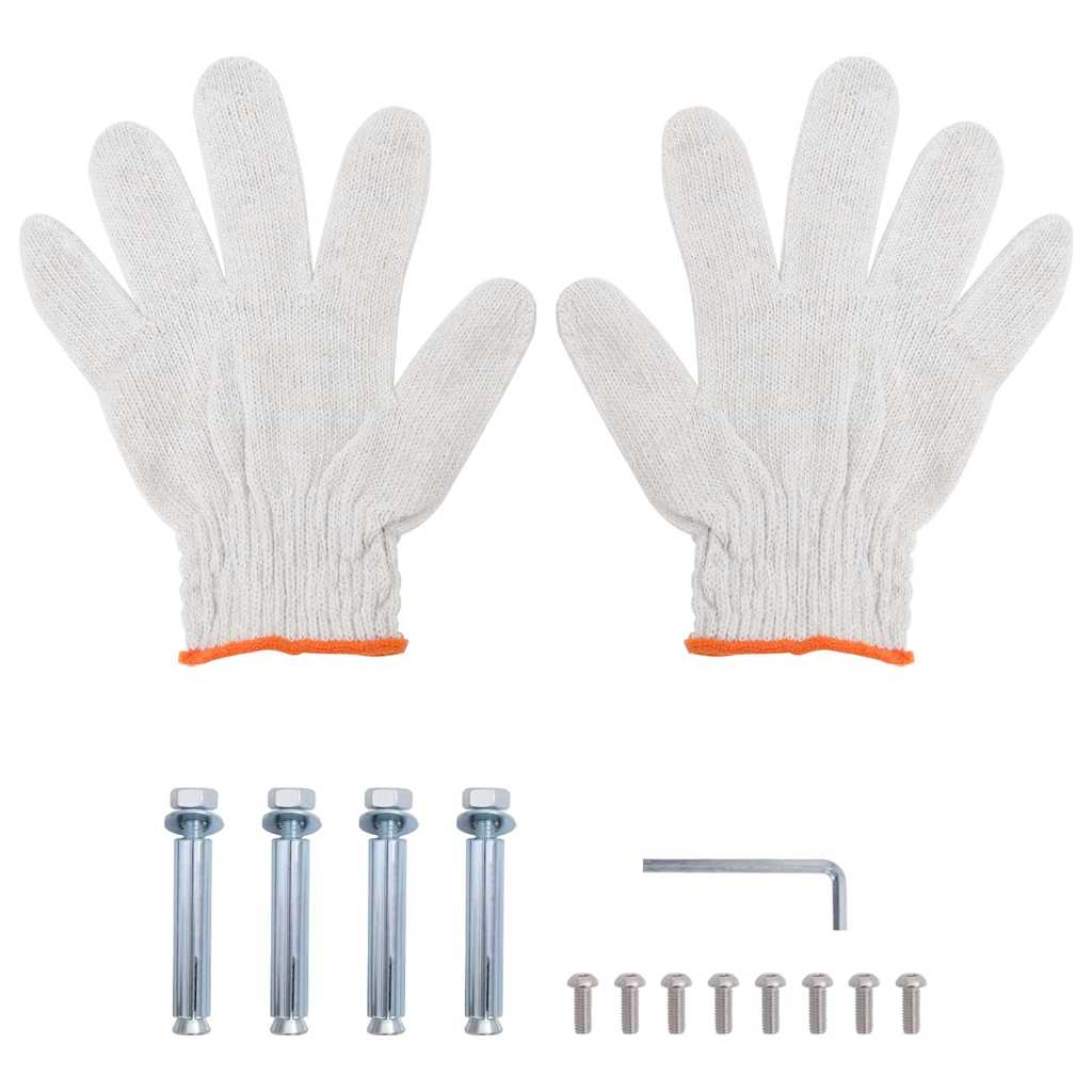 2 pakopų sieninė lentyna, sidabrinė, 100x40x60cm, plienas