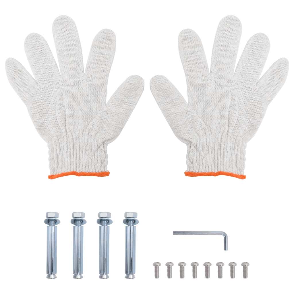 2 pakopų sieninė lentyna, sidabrinė, 75x23,5x60cm, plienas