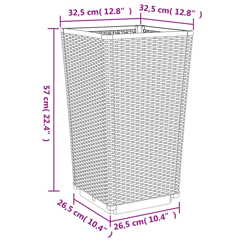 Sodo loveliai, 2vnt., juodos spalvos, 32,5x32,5x57cm, PP