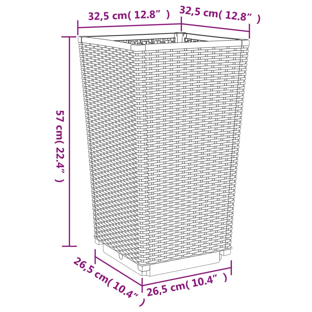 Sodo loveliai, 2vnt., baltos spalvos, 32,5x32,5x57cm, PP