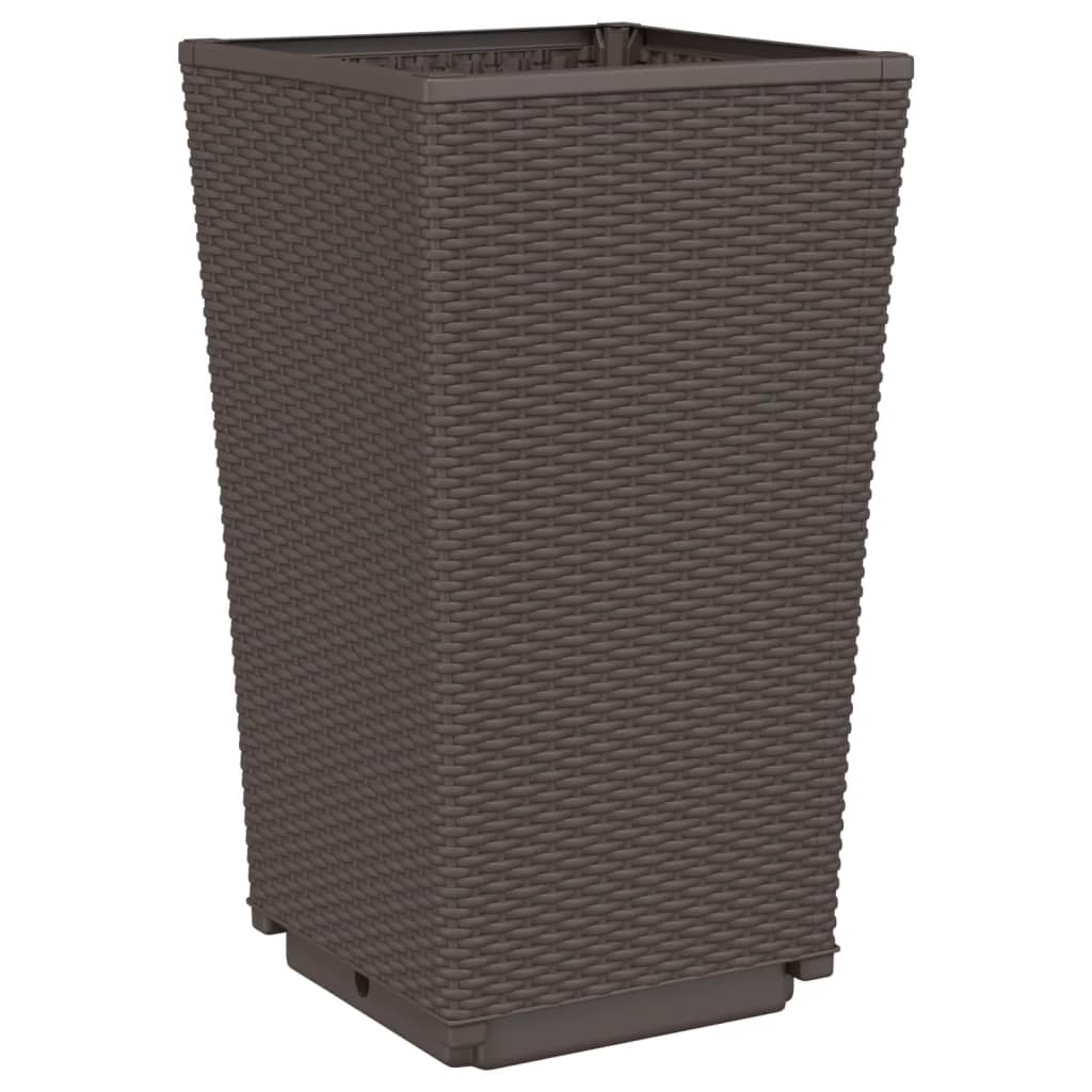 Sodo loveliai, 4vnt., rudos spalvos, 32,5x32,5x57cm, PP