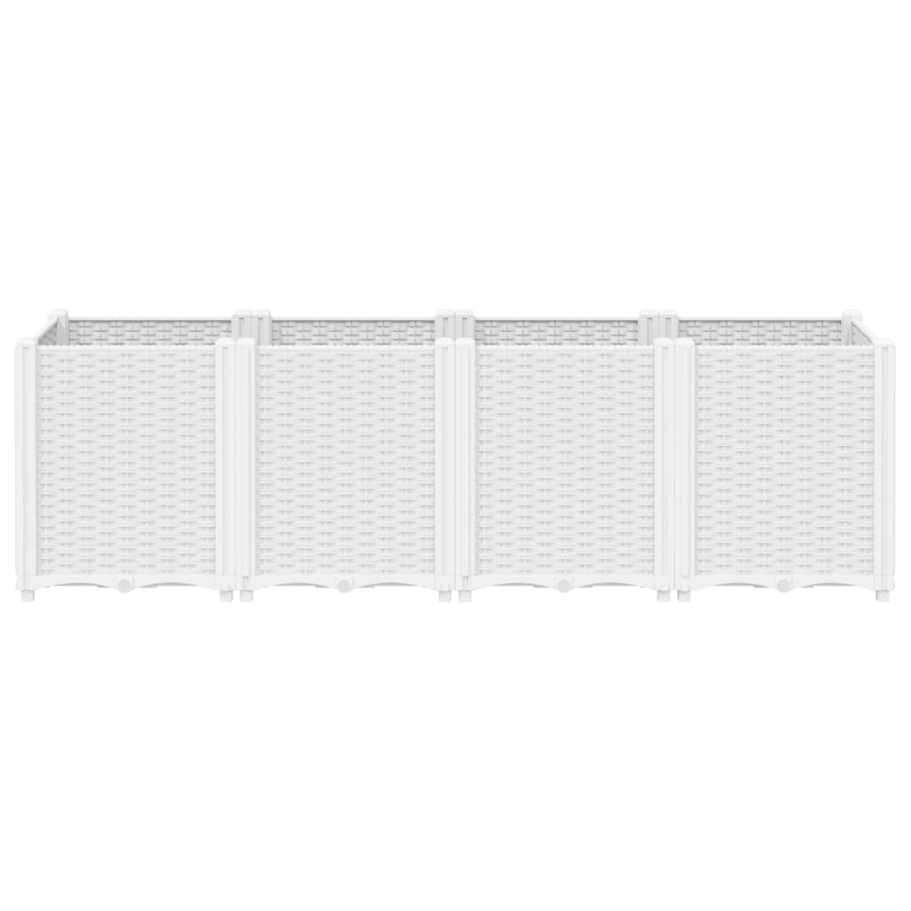 Sodo lovelis, baltos spalvos, 160x40x53cm, PP
