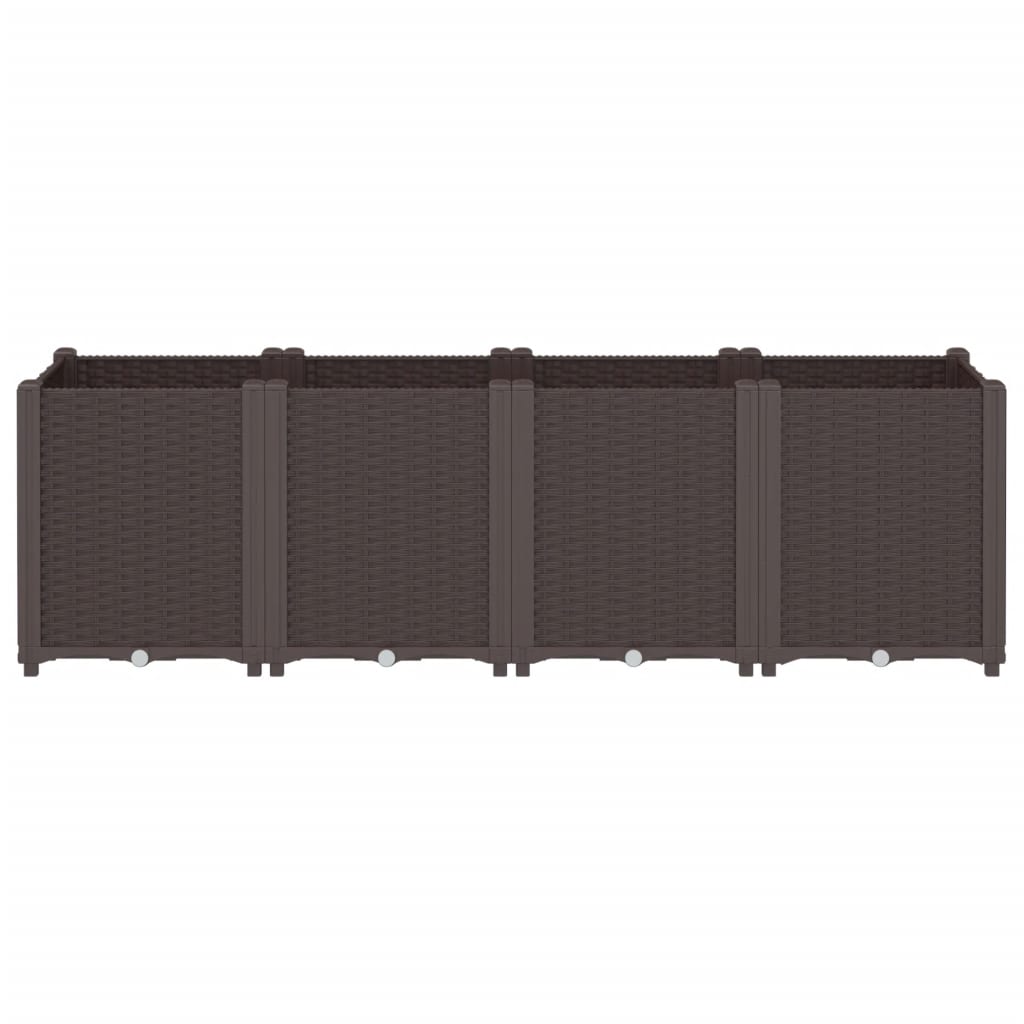 Sodo lovelis, rudos spalvos, 160x40x53cm, PP