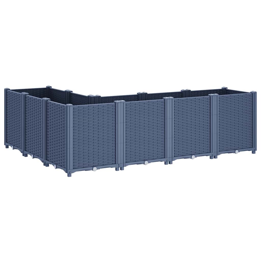 Sodo lovelis, melsvai pilkos spalvos, 160x120x53cm, PP