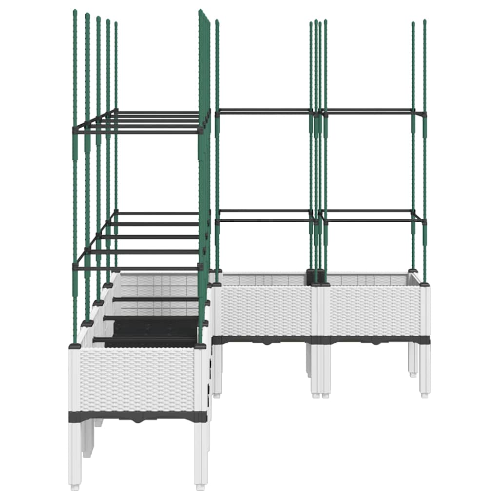 Sodo lovelis su treliažu, baltos spalvos, 160x120x142,5cm, PP