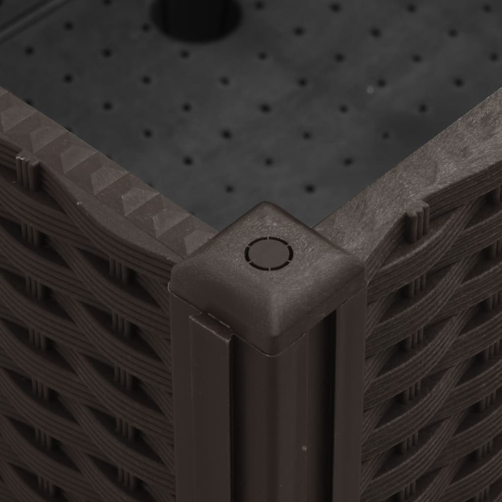 Sodo lovelis su ratukais, rudos spalvos, 240x50x54cm, PP