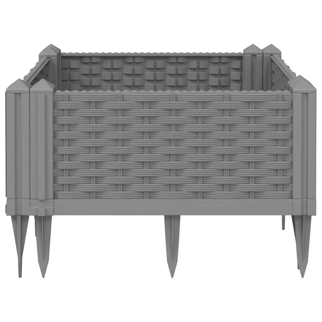 Sodo lovelis su kuoliukais, pilkas, 42,5x42,5x28,5cm, PP
