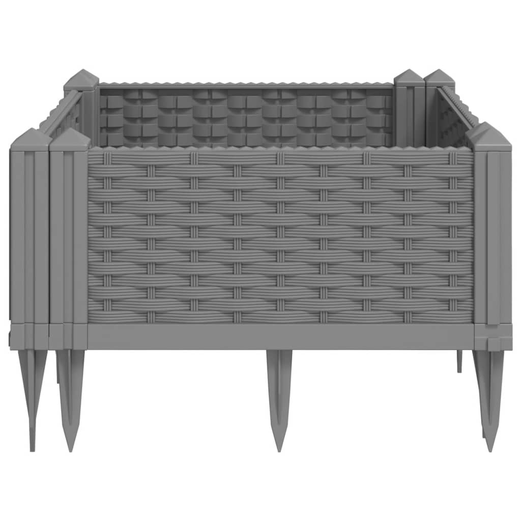 Sodo lovelis su kuoliukais, pilkas, 42,5x42,5x28,5cm, PP