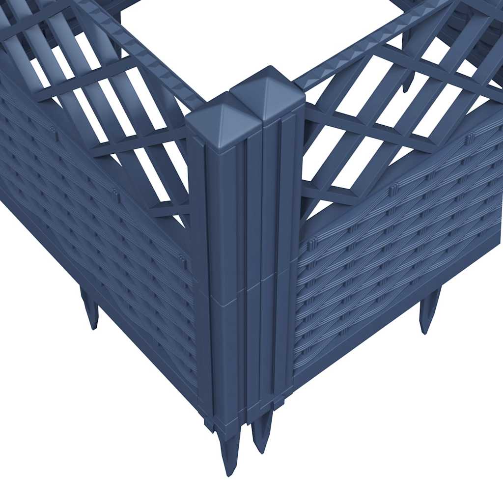 Sodo lovelis su kuoliukais, mėlyna pilkas, 43,5x43,5x43,5cm, PP