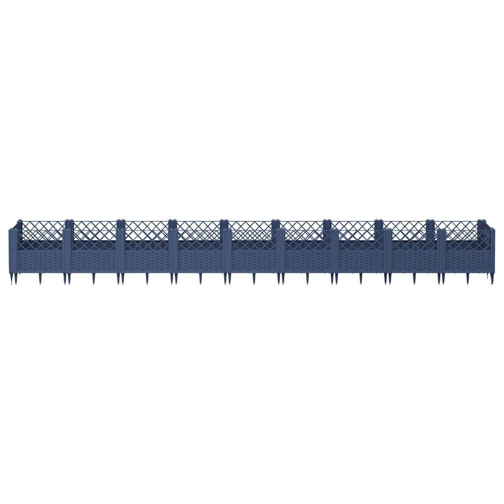 Sodo lovelis su kuoliukais, mėlyna pilkas, 363,5x43,5x43,5cm, PP