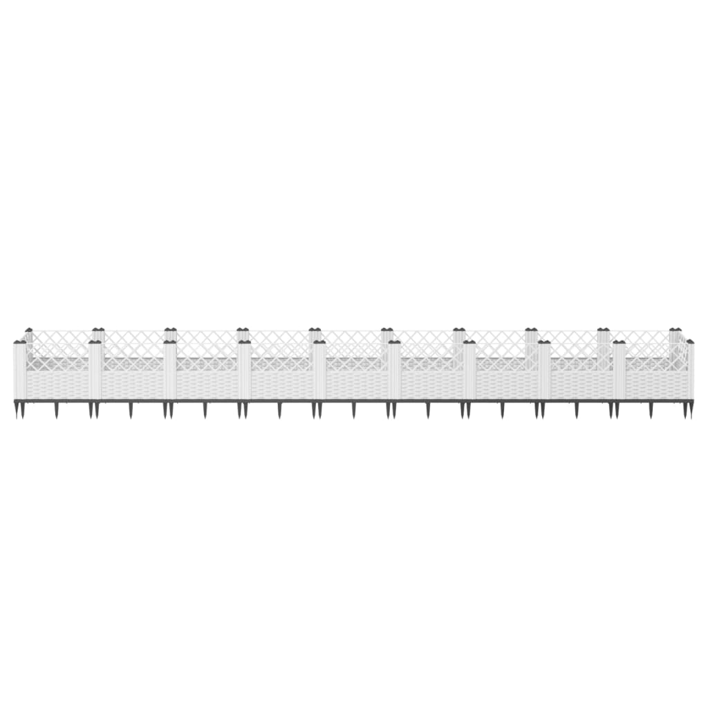 Sodo lovelis su kuoliukais, baltas, 363,5x43,5x43,5cm, PP