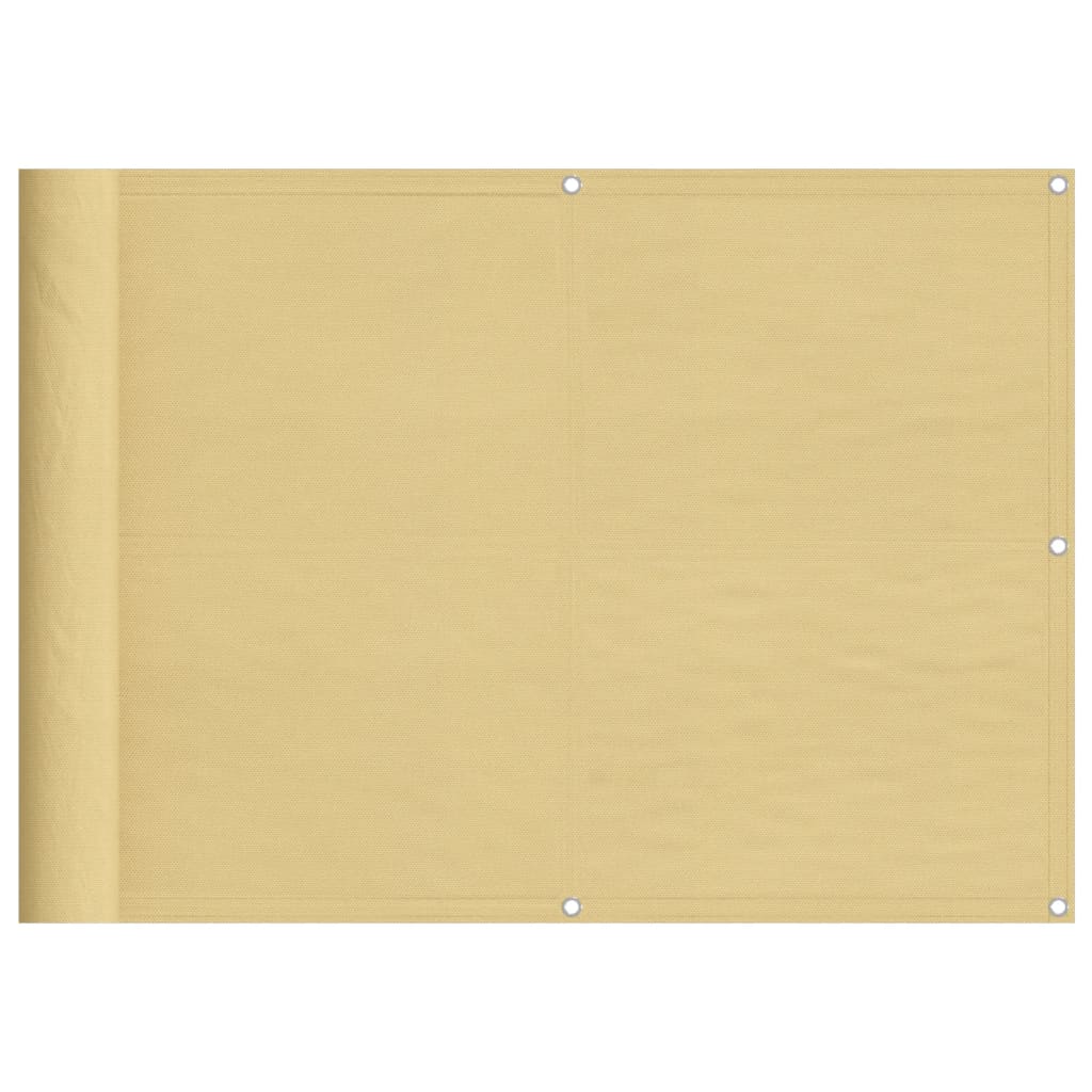 Balkono pertvara, smėlio, 75x800cm, 100% oksfordo poliesteris