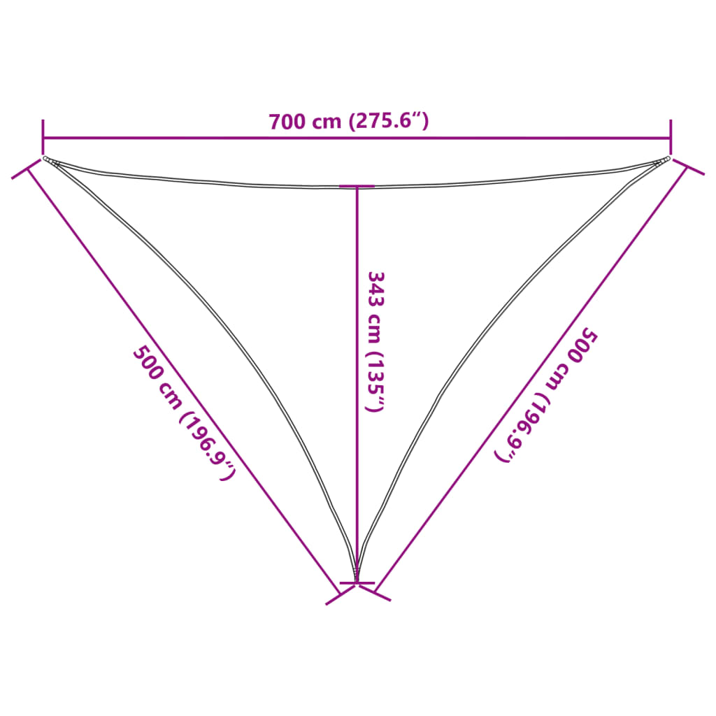 Burė nuo saulės, pilka, 7x5x5m, 100% oksfordo poliesteris