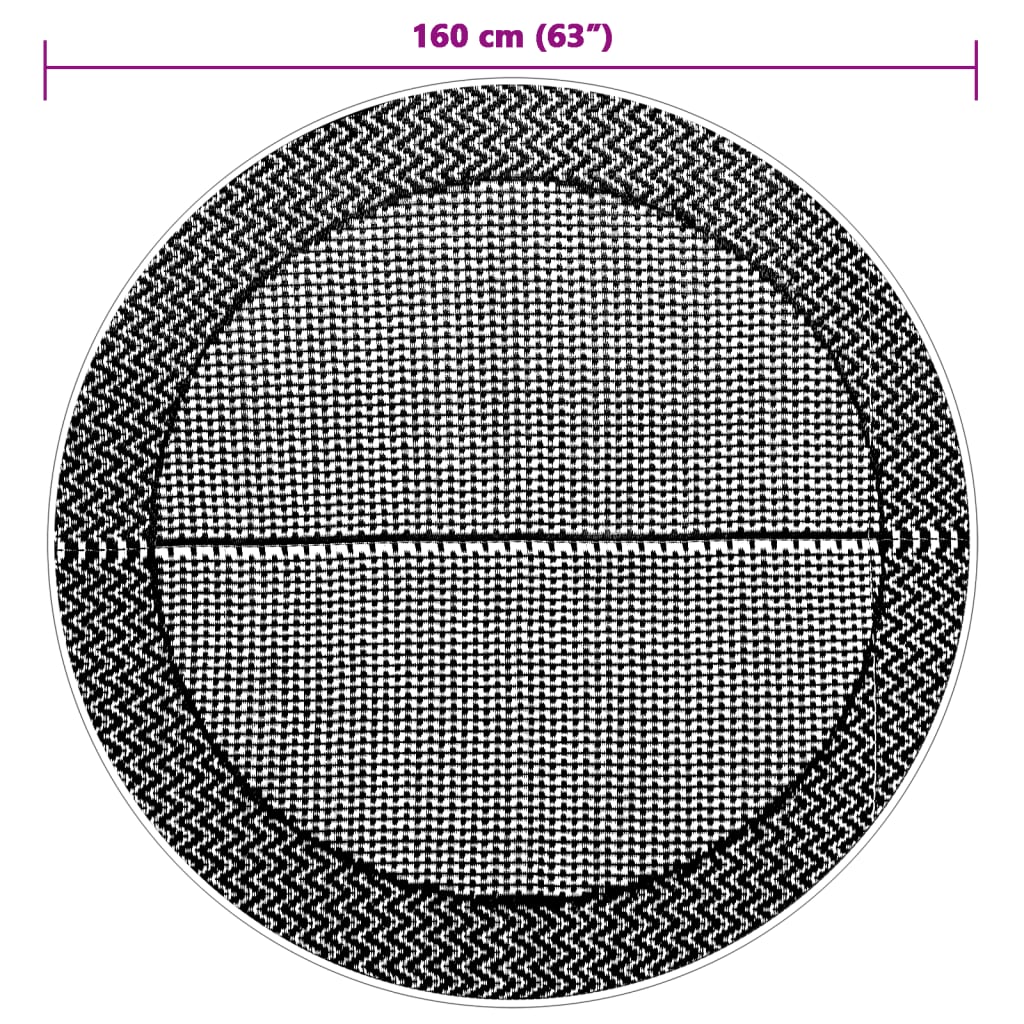 Lauko kilimas, ARAKIL pilkos spalvos, 160cm skersmens, PP
