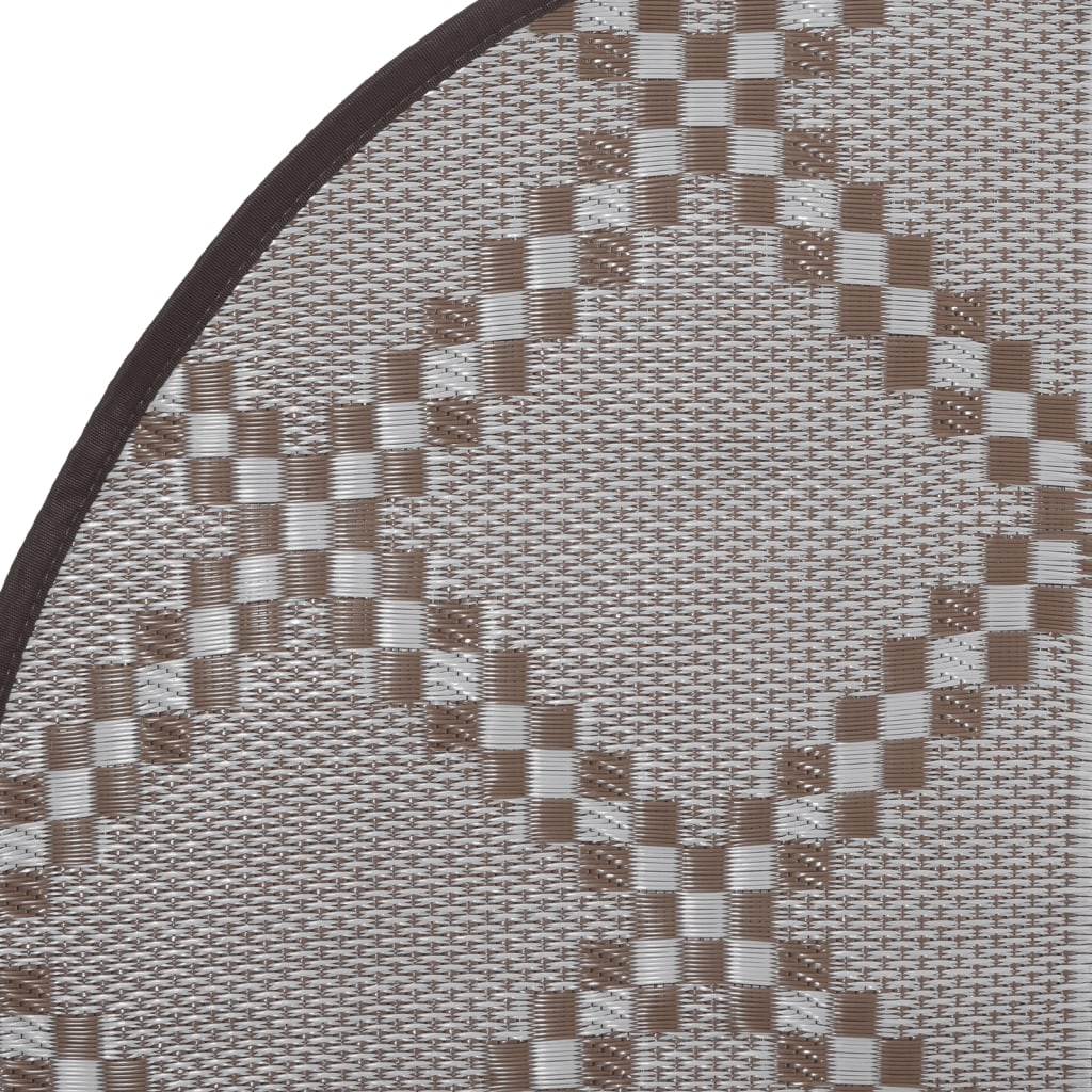 Lauko kilimas, ARAKIL rudos spalvos, 120cm skersmens, PP