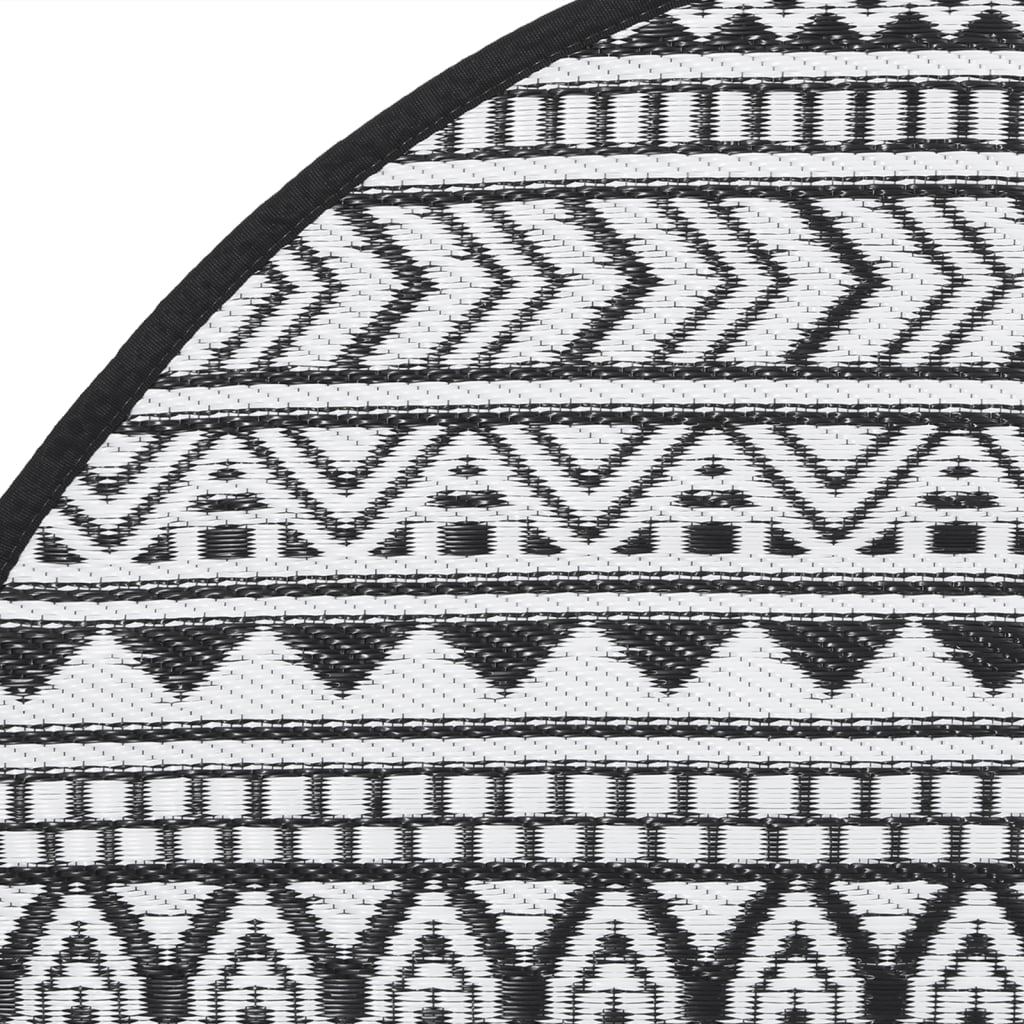 Lauko kilimas, ARAKIL juodos spalvos, 160cm skersmens, PP